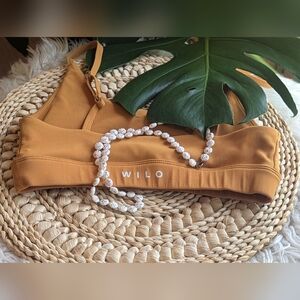 WILO The Label Mango Orange/Marigold Ribbed Performance Fit Sports Bra Top